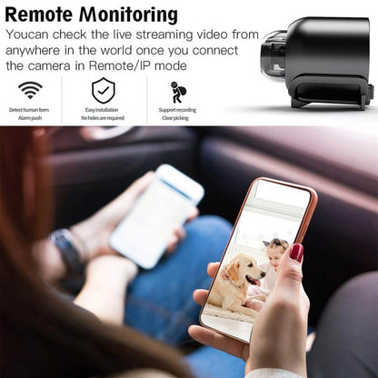 Avelena | Wasserdichte HD Mini-Kamera mit Nachtsicht und Weitwinkelobjektiv IP WiFi 1080P HD 160° Weitwinkel