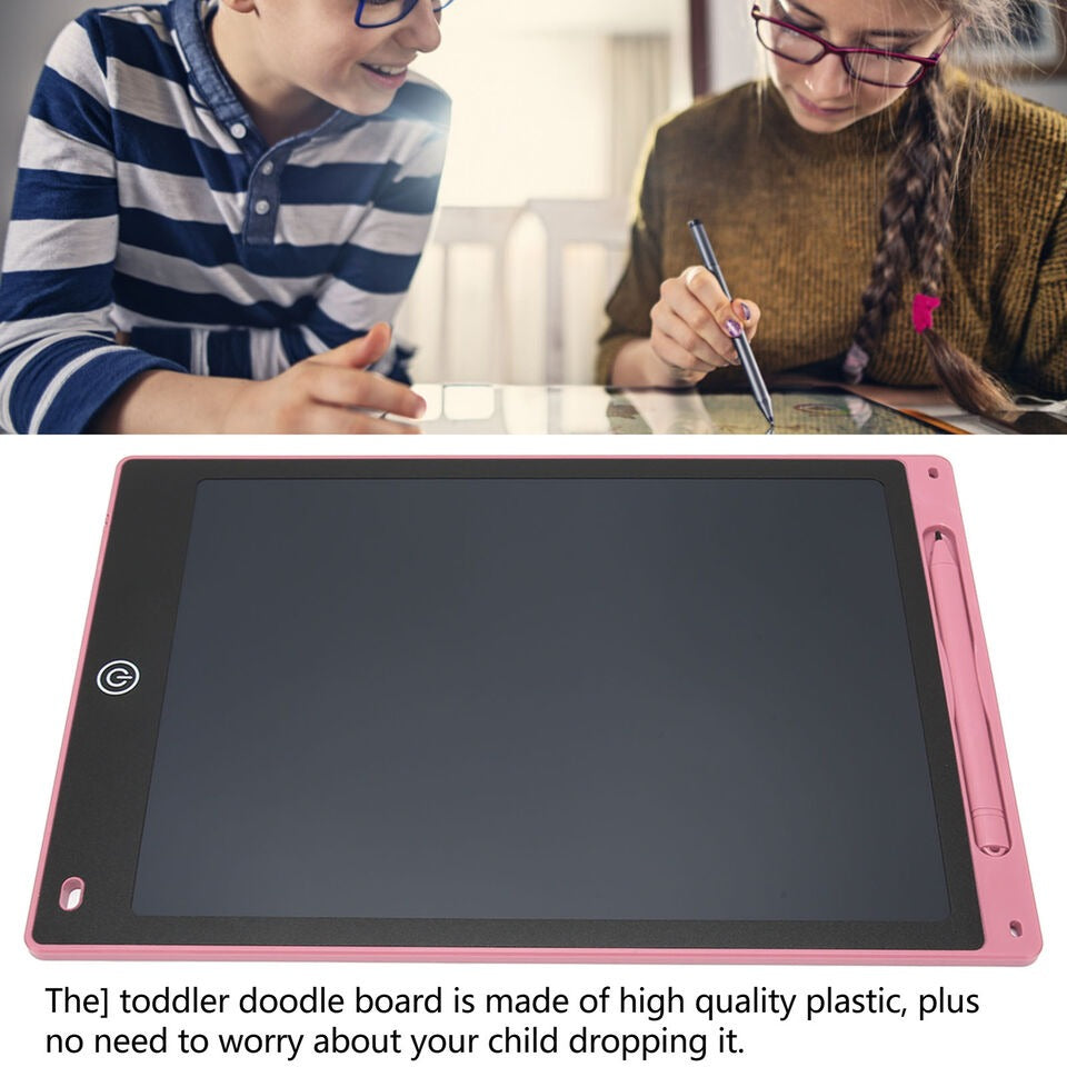 Avelena | 12-Zoll LCD-Schreibtafel - Radierbares Kritzelbrett für Kinder, wiederverwendbares Lern-Notizbuch