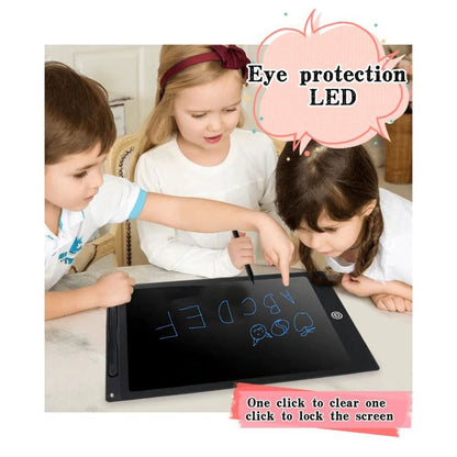 Avelena | 12-Zoll LCD-Schreibtafel - Radierbares Kritzelbrett für Kinder, wiederverwendbares Lern-Notizbuch