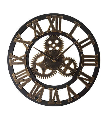 Avelena | Timelux Retro Industrielle Stil Wanduhr Stylische Wanduhr Industriell/ Modern