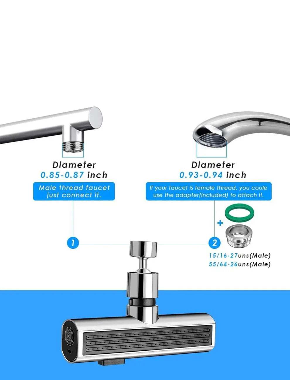 Avelena | Globetrek Wasserfallhahn Eleganter Küchen Wasserfall Wasserhahn