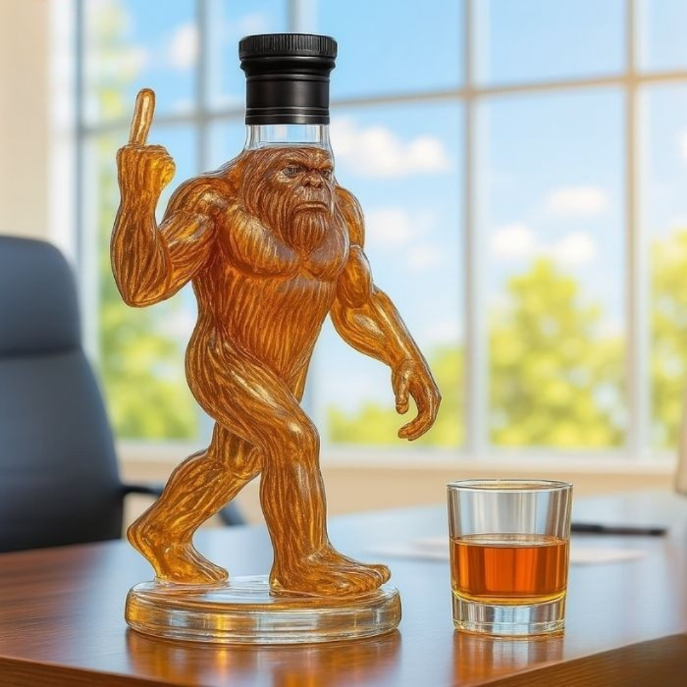 Avelena | Whiskey Decanter Funny Bigfoot Glass Bottle