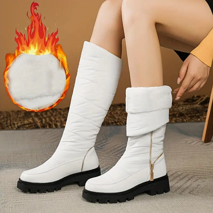 Avelena | Modische und Vielseitige Damen-Schneestiefel mit Seitenreißverschluss