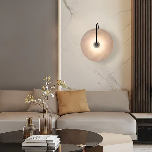 Avelena | Weiße Alabaster-Wandlampe