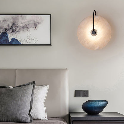 Avelena | Weiße Alabaster-Wandlampe