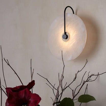 Avelena | Weiße Alabaster-Wandlampe