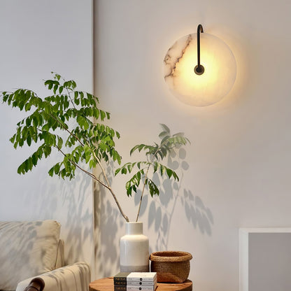 Avelena | Weiße Alabaster-Wandlampe