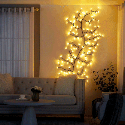 Avelena | Wine LED Weingarten-Lichterkette – 144 flexible LEDs mit 8 Modi für Innen- und Außenbereich
