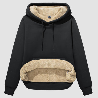 Avelena | Sherpa-Pullover mit Fleece-Futter und Tasche