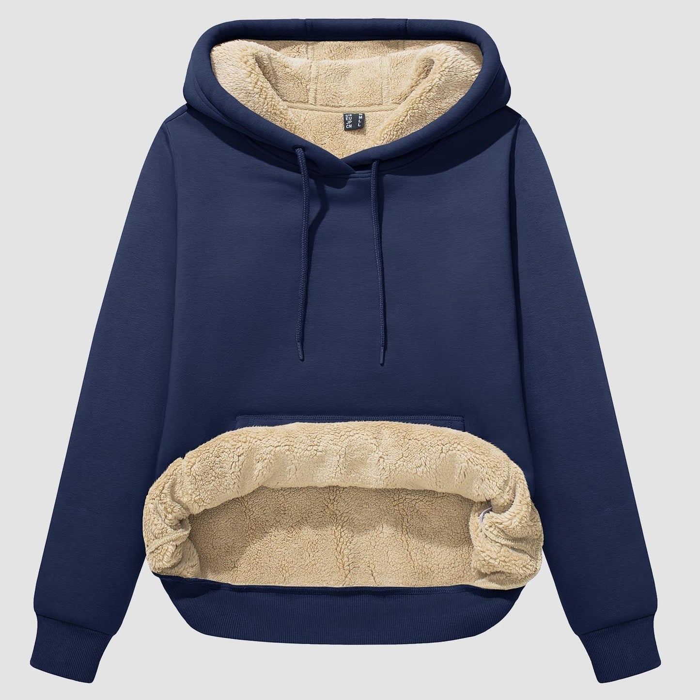 Avelena | Sherpa-Pullover mit Fleece-Futter und Tasche