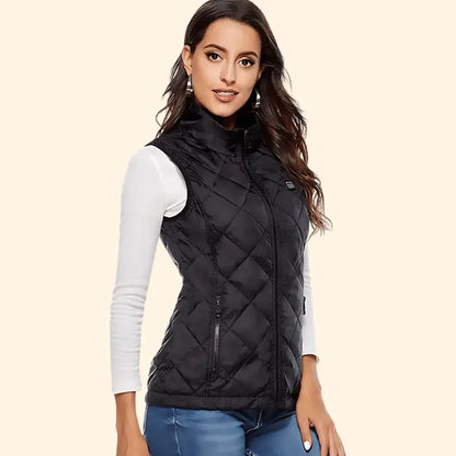 Avelena | Damen beheiztes Gilet | 9 Heizzonen, anpassbare Temperatureinstellungen & leichtes Design für Aktivitäten bei kaltem Wetter