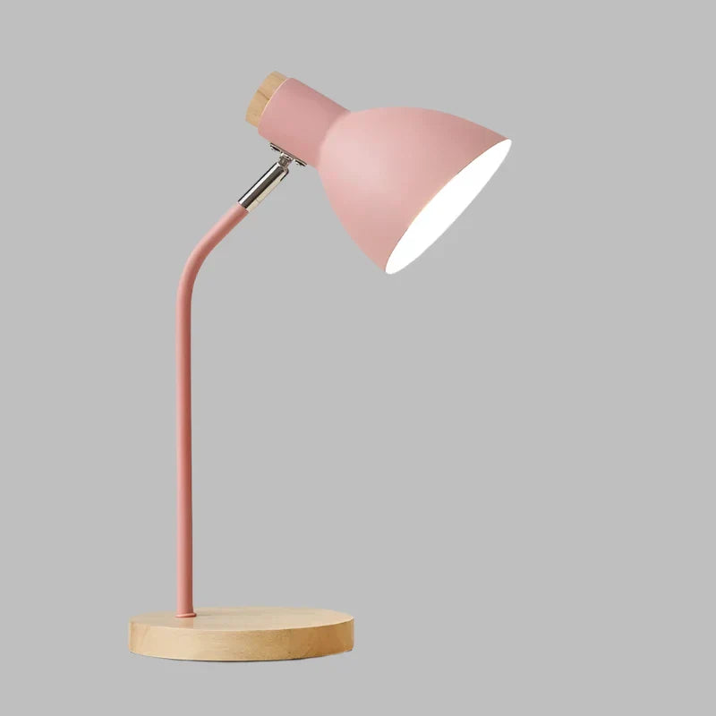 Avelena | Holztischlampe – Kreative skandinavische Schreibtischlampe aus Holz und Metall