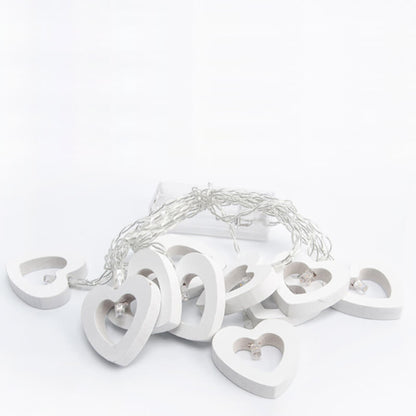 Avelena | Holz-Herz-Lichterkette