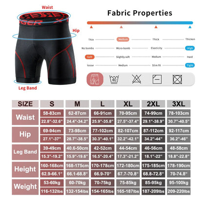 Avelena | Atmungsaktive Mesh-Radshorts mit Gelpolster | Stoßfeste Radshorts für Herren