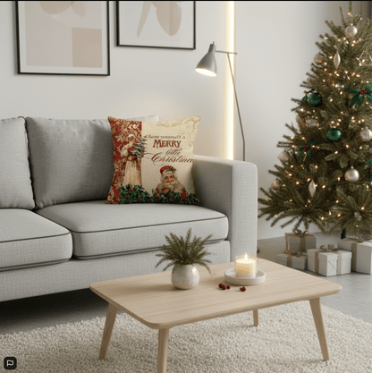 Avelena | Festliche 18-Zoll Samtkissenbezug mit verstecktem Reißverschluss für Weihnachtsdekoration