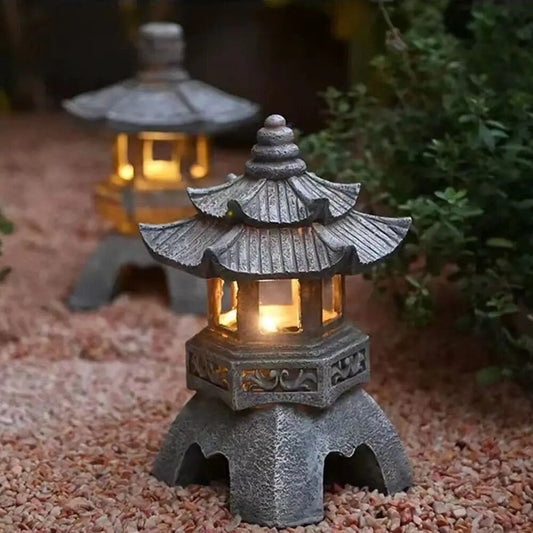 Avelena | ZenGlow - Solar Gartenlampe Pagode Statue für draußen