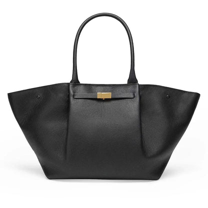 Avelena | Tassa Luxus Oversized Schultertasche mit goldener Verschluss - Elegante Minimalistische Tote für Frauen