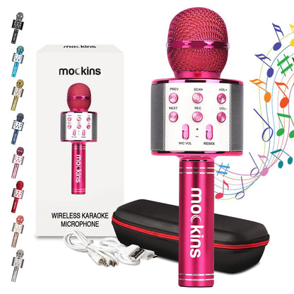 Avelena | Tragbares Karaoke-Mikrofon - Mikrofon mit integriertem Bluetooth-Lautsprecher - Kompatibel mit IOS- und Android-Geräten