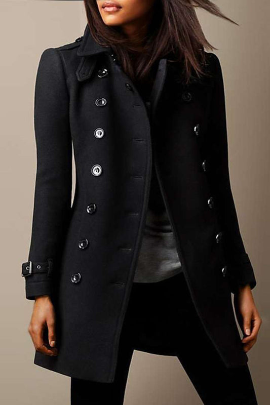 Avelena - eleganter langer Trenchcoat