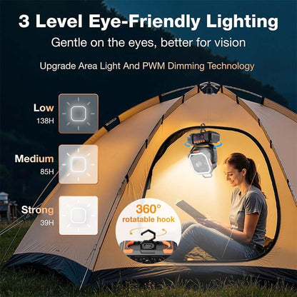 Avelena | Tragbarer wiederaufladbarer Campingventilator