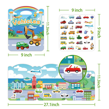 Avelena | Wiederverwendbares Stickerbuch - Kinder von Geräten fernhalten!
