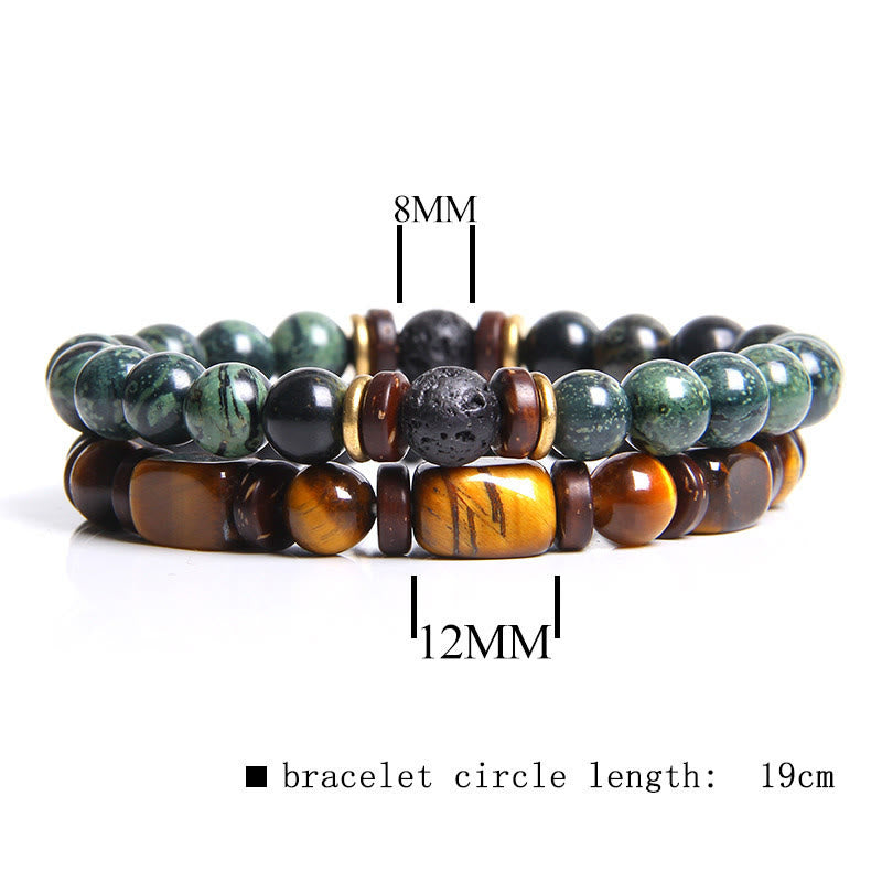 Avelena | Afrikanisch Türkis & Tigerauge Armband Naya Sammlung