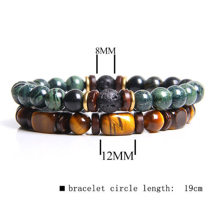 Avelena | Afrikanisch Türkis & Tigerauge Armband Naya Sammlung