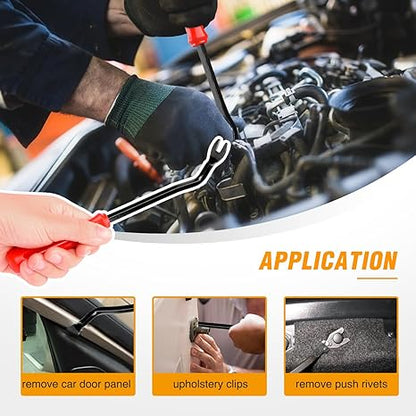 Avelena | Auto Befestigungsclips Set | Nylon Clips mit Werkzeug | Universal für Stoßstangen & Türverkleidung