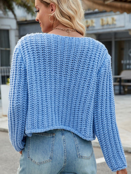 Avelena | Strickjacke mit Rundhalsausschnitt, Knöpfen und Taschen