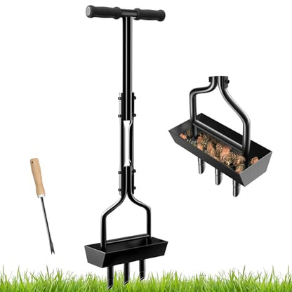 Avelena | Rasenhebebühne Rasenlüfter Werkzeug | 2-in-1 Aerator mit 15 Spikes | Fördert Luft- & Nährstoffzufuhr