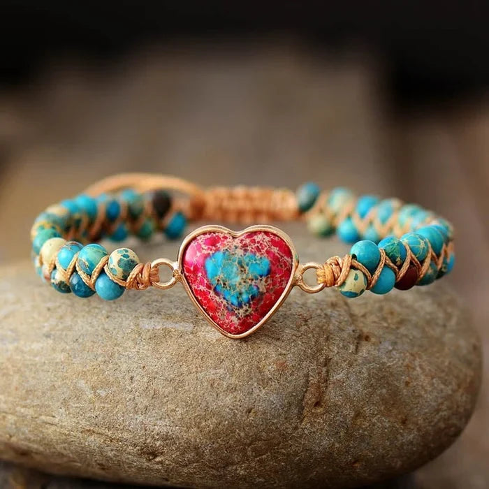 Avelena | Herz Jasper Armband