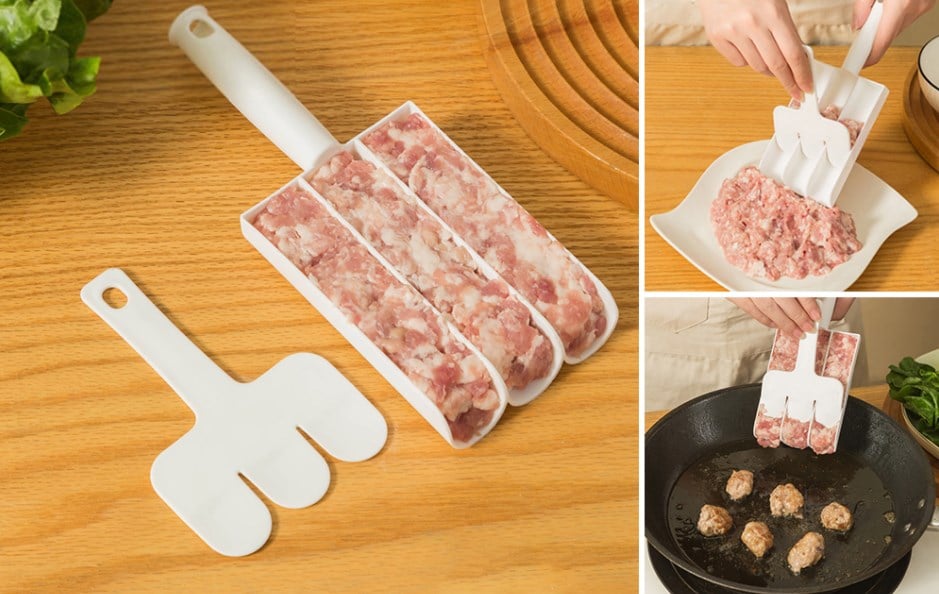 Avelena | 👍🧑‍🍳Kreative Küche Dreifach-Fleischbällchenmaschine🥩