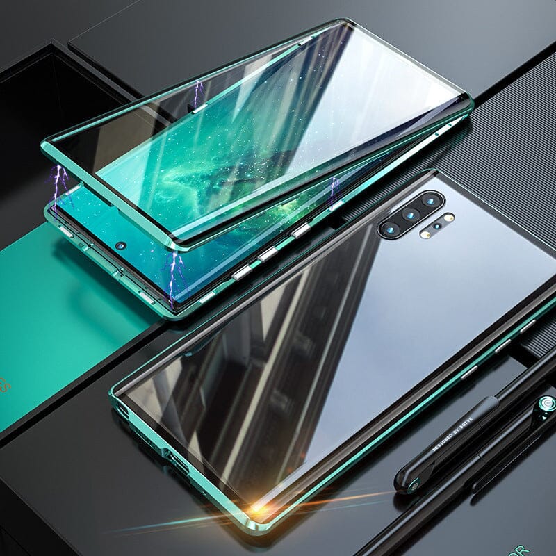 Avelena | Magnetisches gehärtetes Glas doppelseitige Handyhülle für Samsung