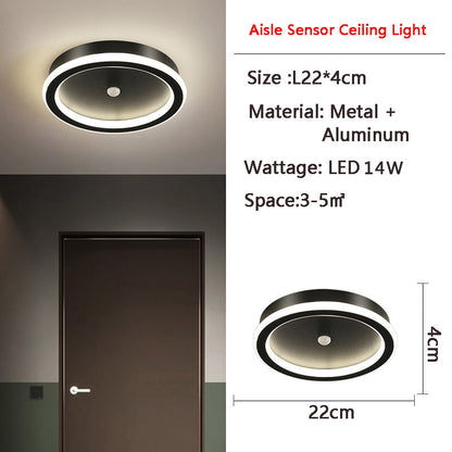 Avelena | MotionGlide PIR-Bewegungssensor LED Deckenleuchte | Intelligente Beleuchtung | Energieeffizient | Perfekt für Flur & Badezimmer