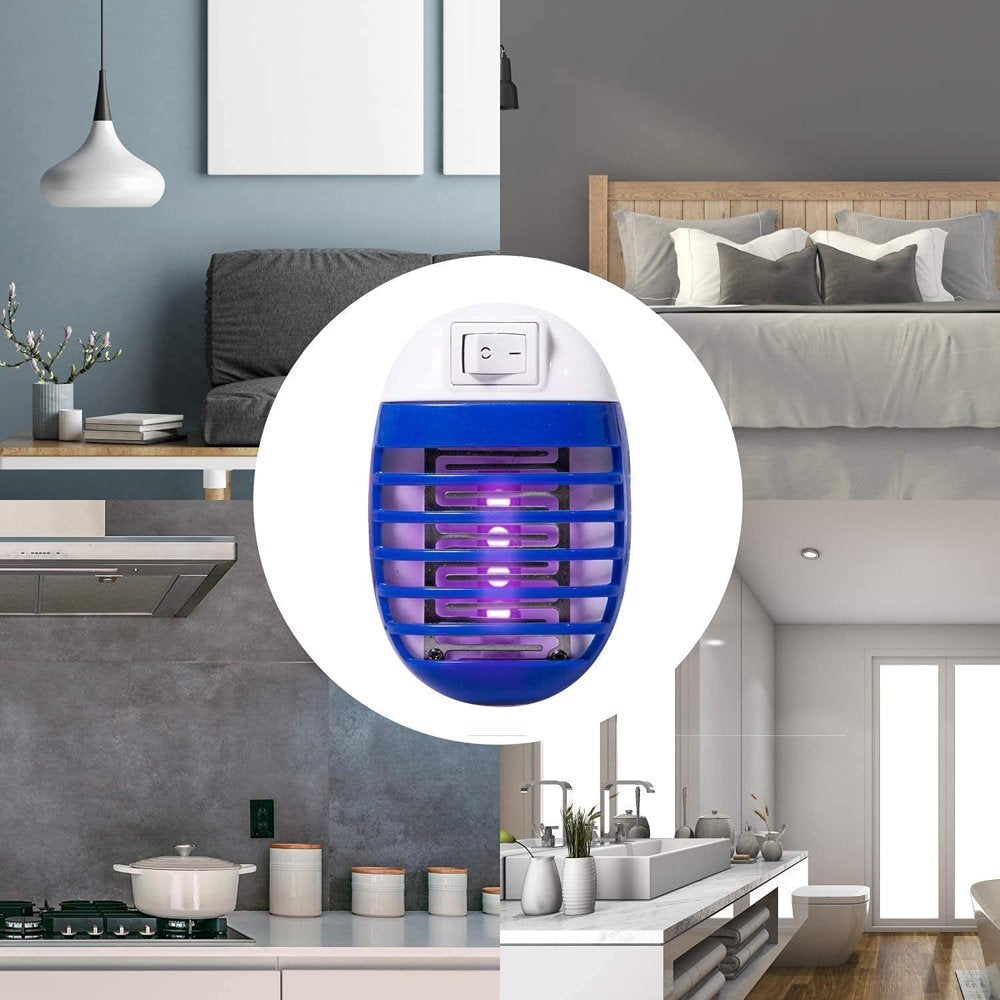 Avelena | 4 Stk Bug Zapper Plug-In Elektrisch Fliegen Schädlingsfang Innen, Mücken Led Licht Für Terrassen, Schlafzimmer, Küche, Büro Elektronischer Insektenvernichter