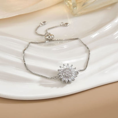 Avelena | Sonnenblumen Armband | Farbwechselnder Stimmungsstein | Symbol für Freude, Stärke & positive Energie | Geschenkidee