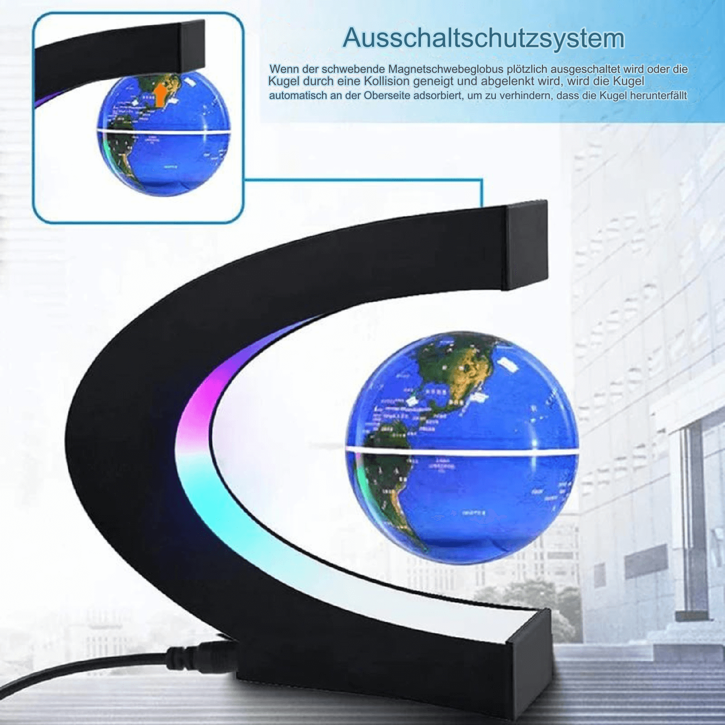 Avelena | Schwebender Globus mit LED