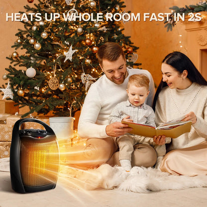 Avelena | Tragbarer Kompakter 950W/1500W Heizlüfter mit Thermostat - ETL Zertifiziert