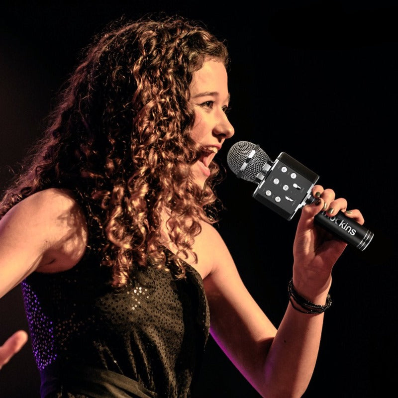 Avelena | Tragbares Karaoke-Mikrofon - Mikrofon mit integriertem Bluetooth-Lautsprecher - Kompatibel mit IOS- und Android-Geräten