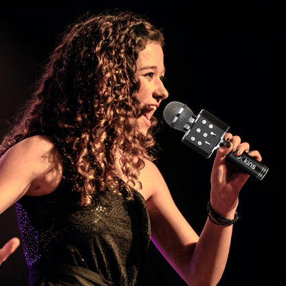 Avelena | Tragbares Karaoke-Mikrofon - Mikrofon mit integriertem Bluetooth-Lautsprecher - Kompatibel mit IOS- und Android-Geräten