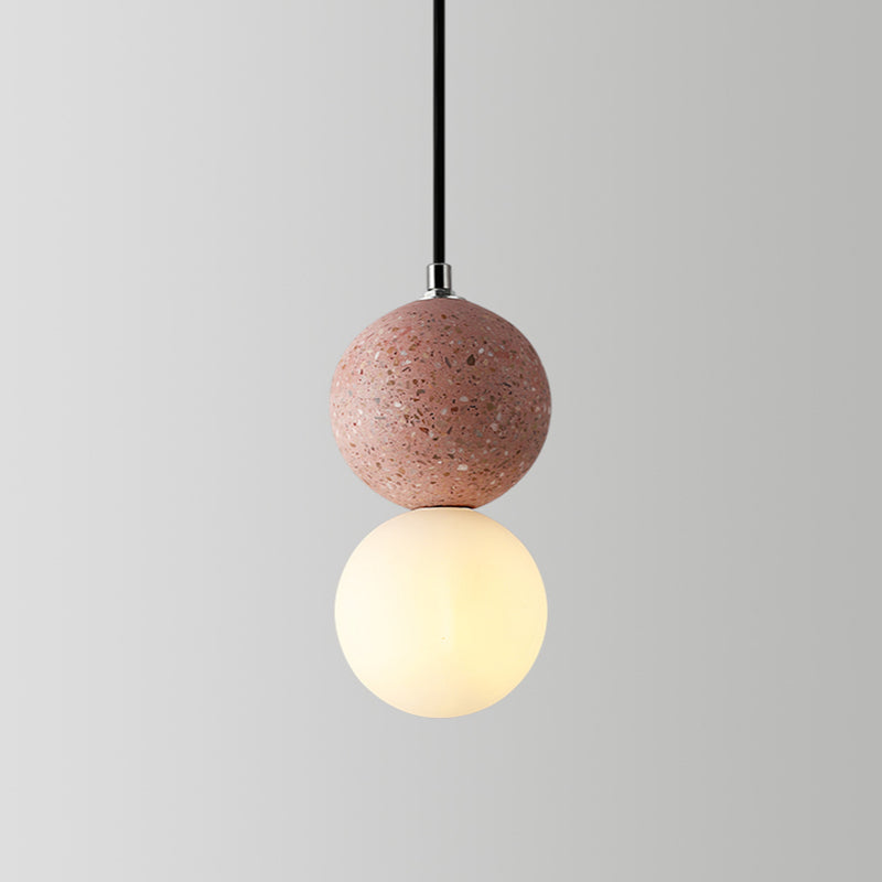 Avelena | Valentina Moderne Ball LED Pendelleuchten Schwarz Weiß Glas