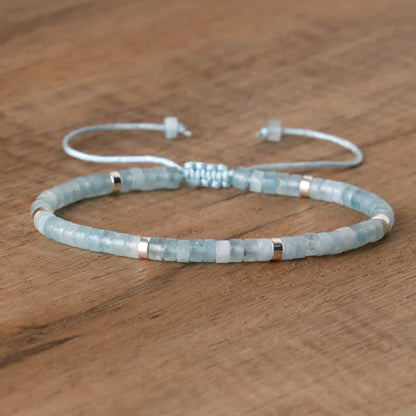 Avelena | Geflochtenes Armband mit 2,4 Mm Natursteinrollen Seraphina