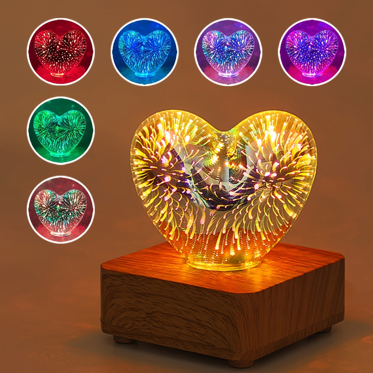 Avelena | 3D Led Herzlampe für Romantische Stimmungsbeleuchtung