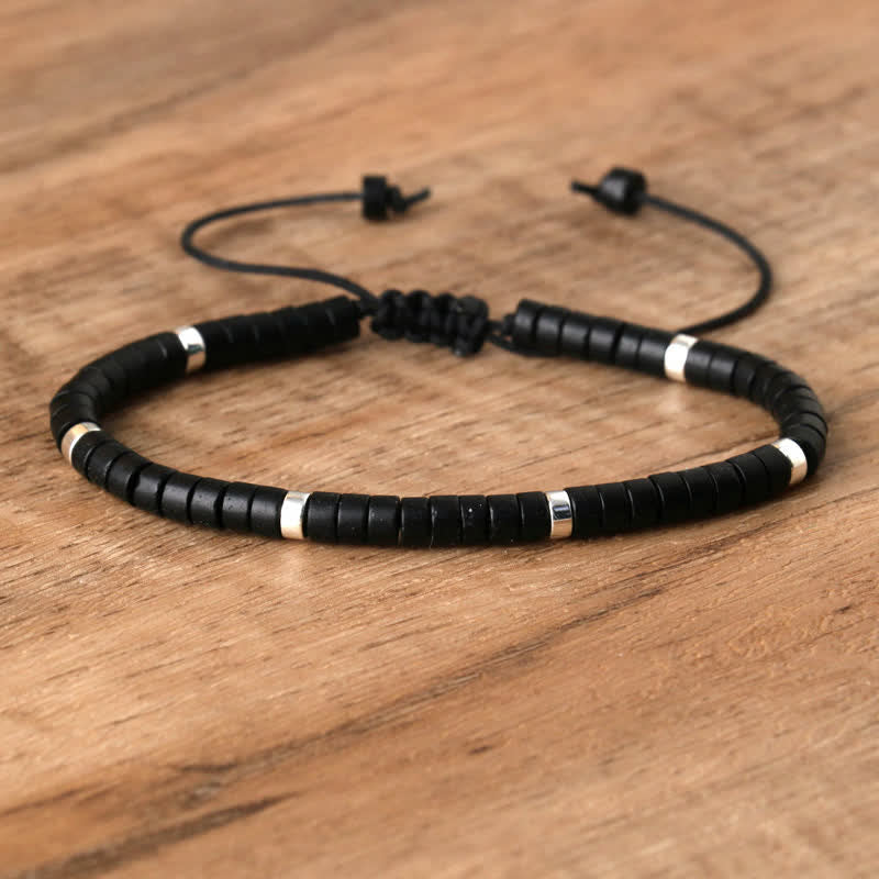Avelena | Geflochtenes Armband mit 2,4 Mm Natursteinrollen Seraphina