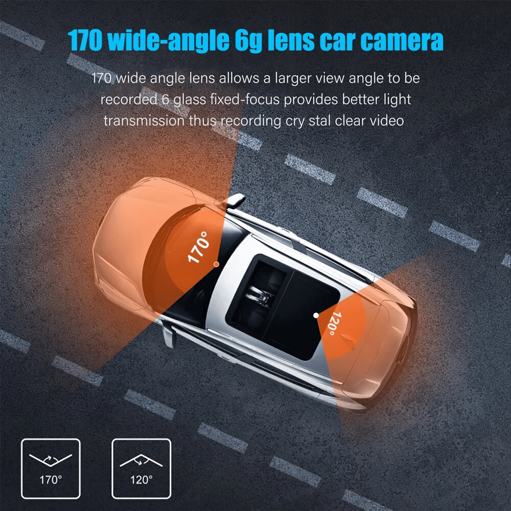 Avelena | 📹 Dashcam mit zwei Linsen, 1080P HD und Nachtsicht - 170° Weitwinkel