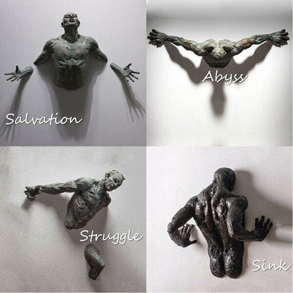 Avelena | Wanddekoration Figuren | Harz-Skulpturen zum Aufhängen | Verschiedene Designs & Größen