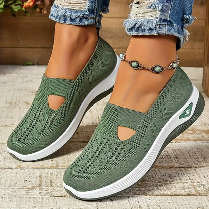 Avelena Leichte Strick-Cut-Out Sneaker für Damen | Atmungsaktiv für den Alltag