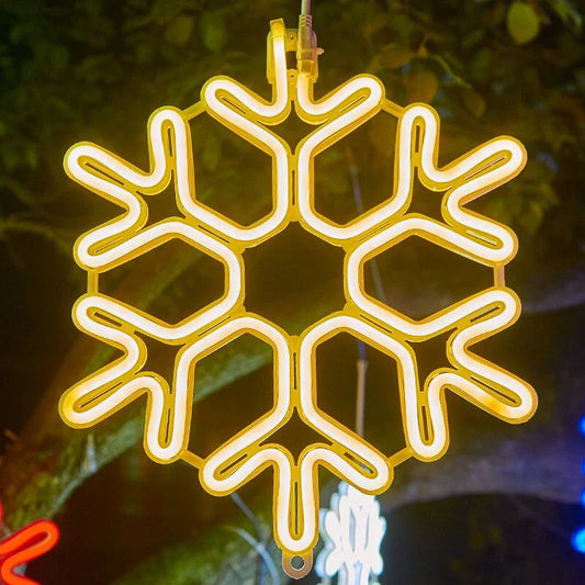 Avelena | Wasserdichtes LED Schneeflockenlicht für festliche Winterdekoration