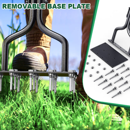 Avelena | Rasenhebebühne Rasenlüfter Werkzeug | 2-in-1 Aerator mit 15 Spikes | Fördert Luft- & Nährstoffzufuhr