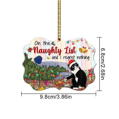 Avelena | Acryl Schwarze Katze Weihnachtsornamente Set – Niedliche Baumanhänger für Hochzeiten, Partys und festliche Wohnkultur